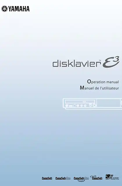 yamaha雅马哈Disklavier E3 Operation Manual  (North America)